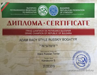 Adam Racy Style RUSSKIY BOGATYR - GRAND CHAMPION OF BULGARIAN REPUBLIC!